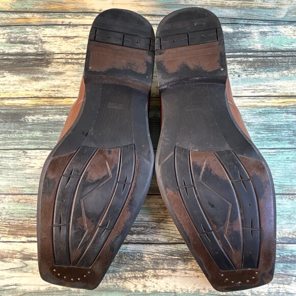 Steve Madden Mens Studde Square Toe Loafers Size 11.5 Brown Leather Dress Shoes main image 8